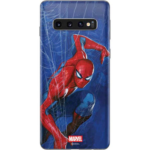 Marvel Spiderman World of Webs Galaxy S10 Skin