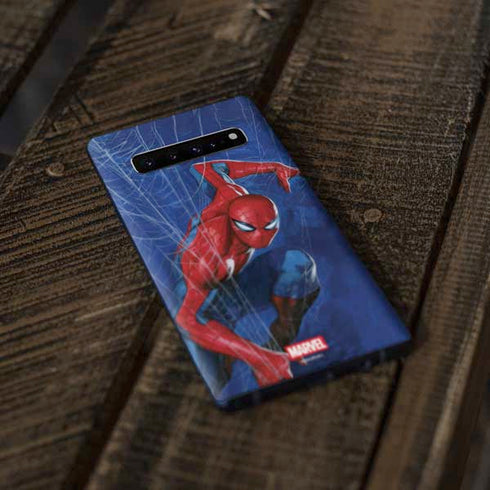Marvel Spiderman World of Webs Galaxy S10 Skin