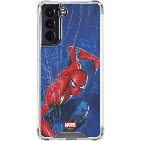 Marvel Spiderman World of Webs Galaxy S22 Clear Case
