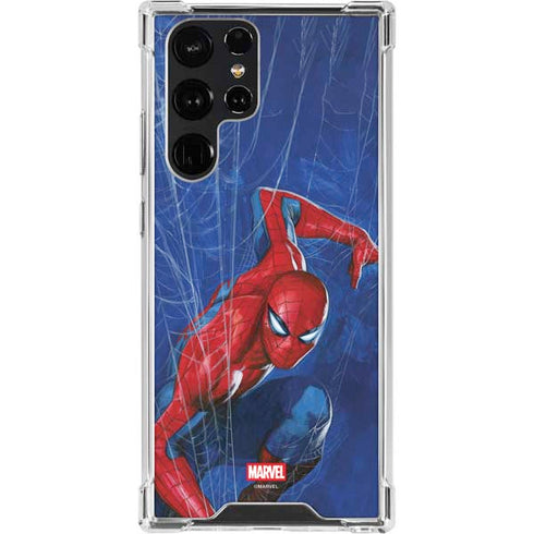 Marvel Spiderman World of Webs Galaxy S22 Ultra Clear Case
