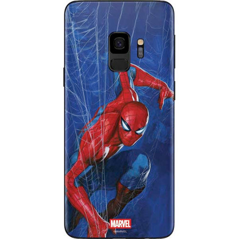 Marvel Spiderman World of Webs Galaxy S9 Skin