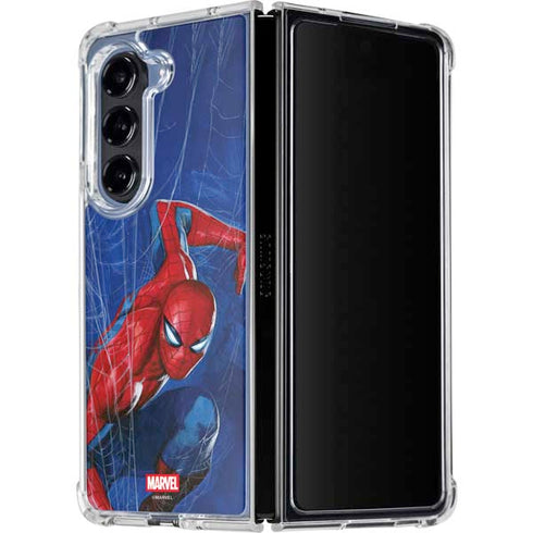 Marvel Spiderman World of Webs Galaxy Z Fold5 5G Clear Case