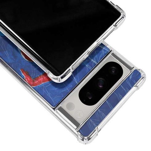 Marvel Spiderman World of Webs Google Pixel 8 Pro Clear Case