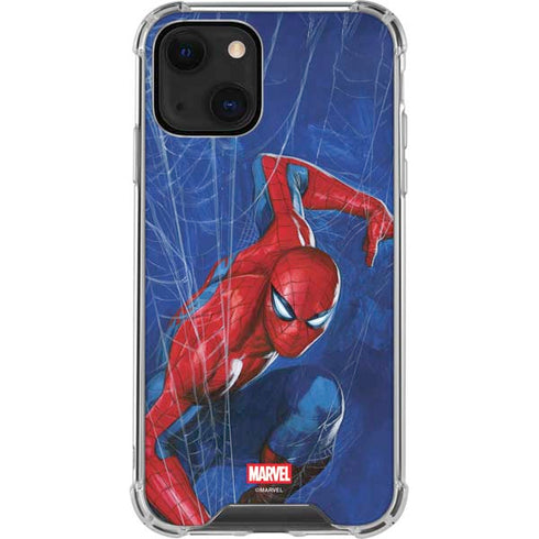 Marvel Spiderman World of Webs iPhone 13 Mini Clear Case