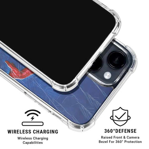 Marvel Spiderman World of Webs iPhone 14 Plus Clear Case