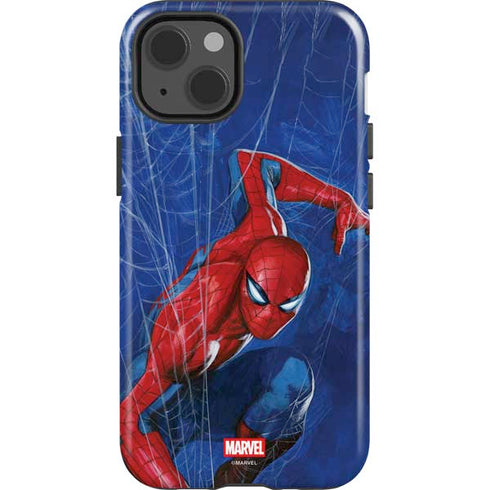 Marvel Spiderman World of Webs iPhone 15 Plus Impact Case