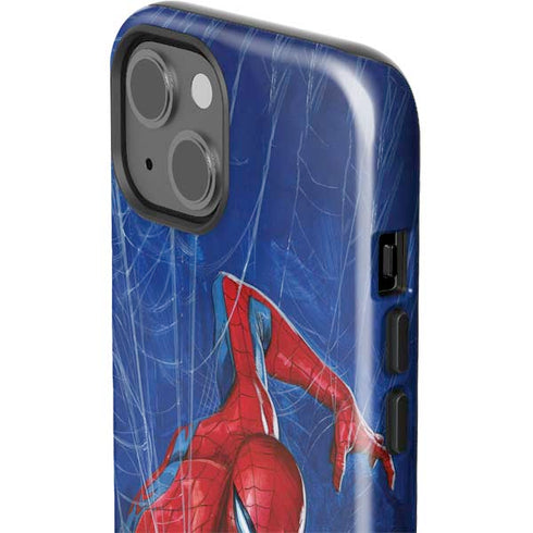 Marvel Spiderman World of Webs iPhone 15 Plus Impact Case