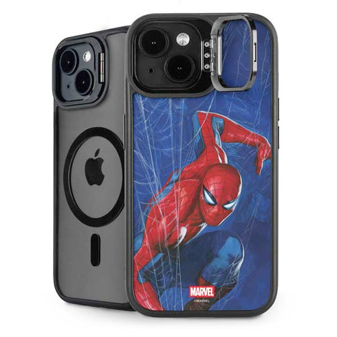 Marvel Spiderman World of Webs iPhone 15 Plus Kickstand Case