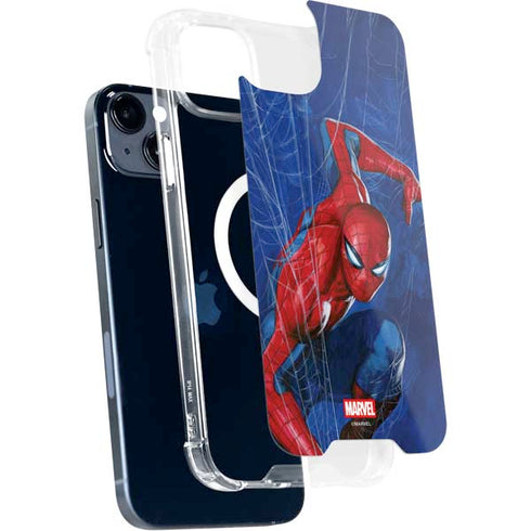 Marvel Spiderman World of Webs iPhone 15 Plus MagSafe Case