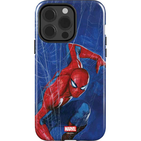Marvel Spiderman World of Webs iPhone 15 Pro Impact Case