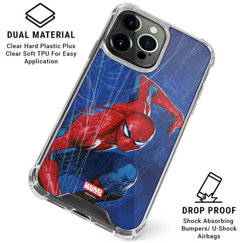 Marvel Spiderman World of Webs iPhone 15 Pro Max Clear Case