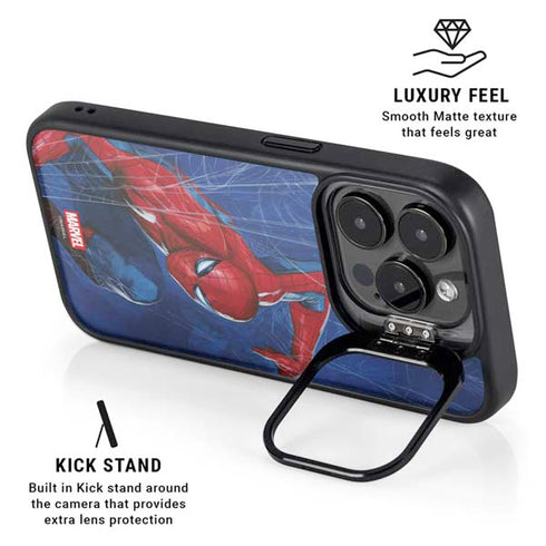 Marvel Spiderman World of Webs iPhone 15 Pro Max Kickstand Case