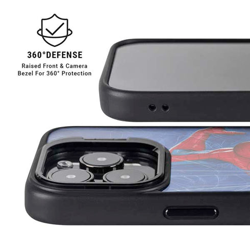 Marvel Spiderman World of Webs iPhone 15 Pro Max Kickstand Case