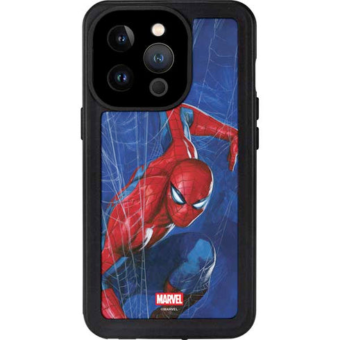 Marvel Spiderman World of Webs iPhone 15 Pro Waterproof Case
