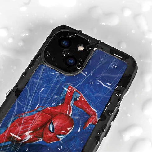 Marvel Spiderman World of Webs iPhone 15 Waterproof Case