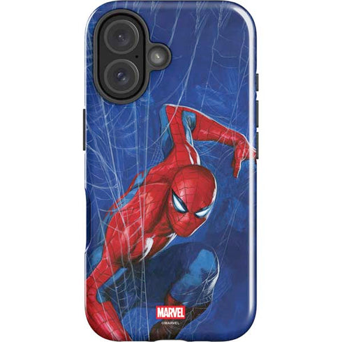 Marvel Spiderman World of Webs iPhone 16 Plus Impact Case