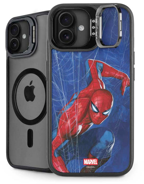 Marvel Spiderman World of Webs iPhone 16 Plus Kickstand Case