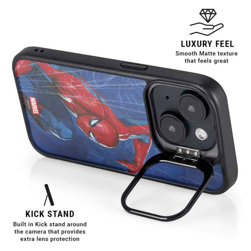 Marvel Spiderman World of Webs iPhone 16 Plus Kickstand Case