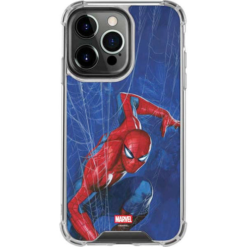 Marvel Spiderman World of Webs iPhone 16 Pro Clear Case