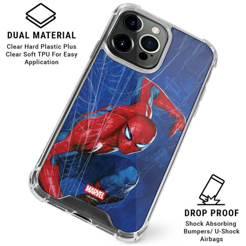 Marvel Spiderman World of Webs iPhone 16 Pro Max Clear Case