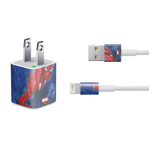 Marvel Spiderman World of Webs iPhone Charger (5W USB) Skin