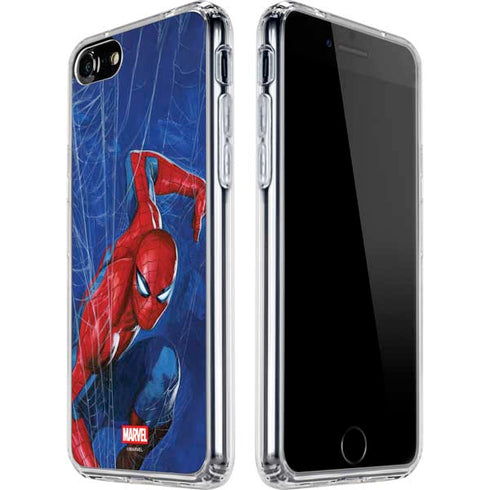 Marvel Spiderman World of Webs iPhone SE (2nd & 3rd Gen) Clear Case