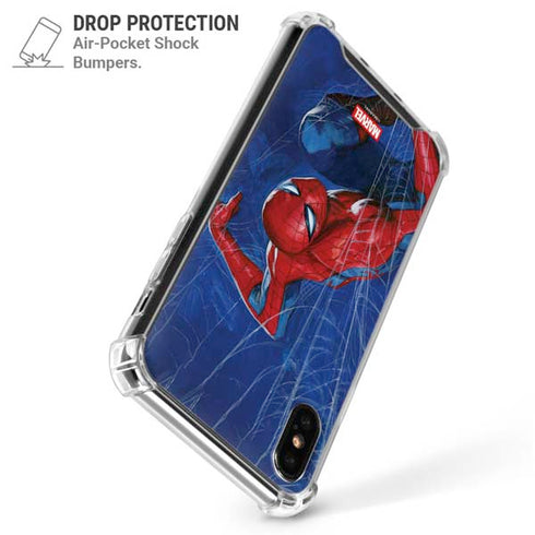 Marvel Spiderman World of Webs iPhone XS Max Clear Case