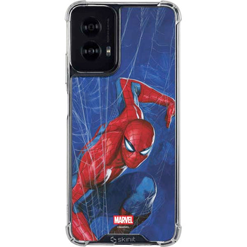 Marvel Spiderman World of Webs Moto G Power 5G (2024) Clear Case