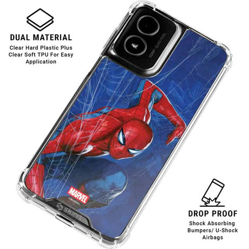 Marvel Spiderman World of Webs Moto G Power 5G (2024) Clear Case