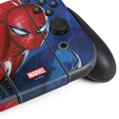Marvel Spiderman World of Webs Nintendo Switch (2017-2021) Joy-Con Controller Skin