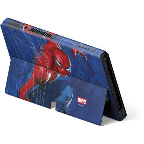 Marvel Spiderman World of Webs Nintendo Switch OLED (2021) Skin