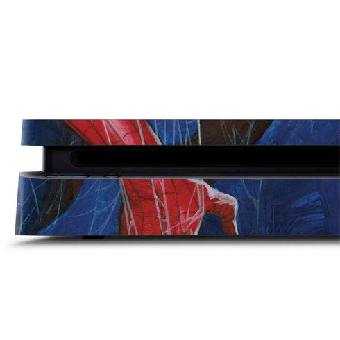 Marvel Spiderman World of Webs PS4 Slim Skin
