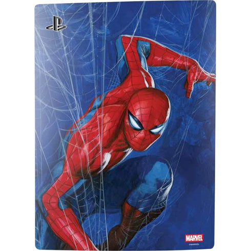 Marvel Spiderman World of Webs PS5 Console Skin