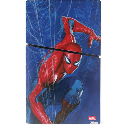 Marvel Spiderman World of Webs PS5 Slim Digital Edition Console Skin