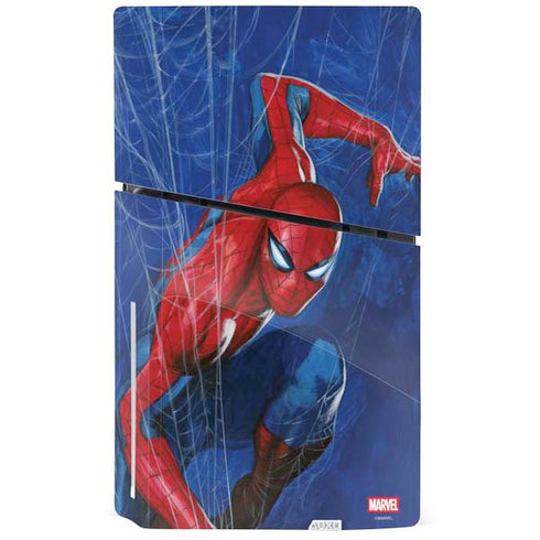 Marvel Spiderman World of Webs PS5 Slim Disk Console Skin