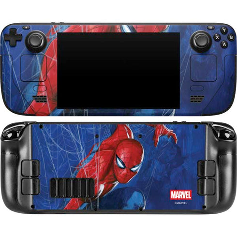 Marvel Spiderman World of Webs Steam Deck Handheld Gaming Computer Skin