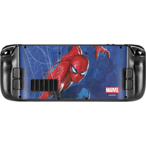 Marvel Spiderman World of Webs Steam Deck Handheld Gaming Computer Skin