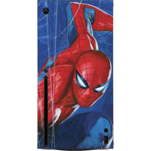 Marvel Spiderman World of Webs Xbox Series X Console Skin