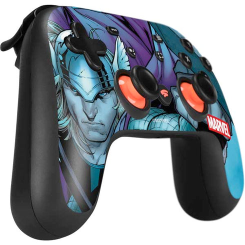 Marvel Thor Asgard on Ice Google Stadia Controller Skin