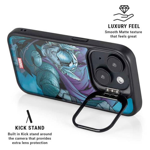 Marvel Thor Asgard on Ice iPhone 16 Kickstand Case
