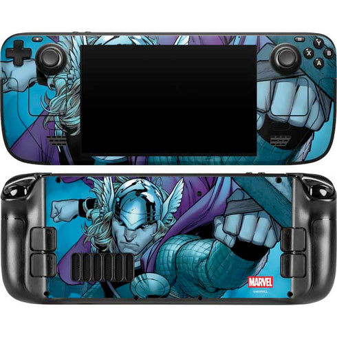 Marvel Thor Asgard on Ice Steam Deck Handheld Gaming Computer OLED Skin