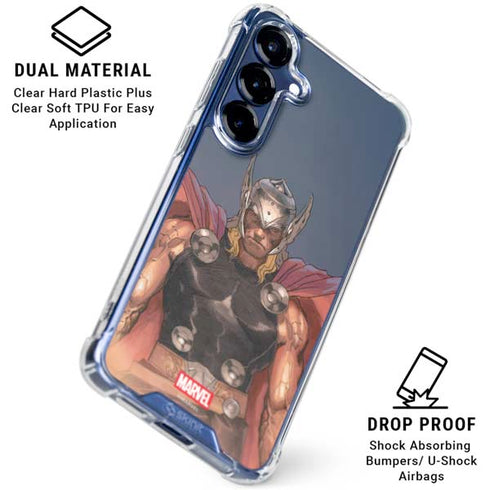 Marvel Thor God of Asgard Galaxy S25 Clear Case