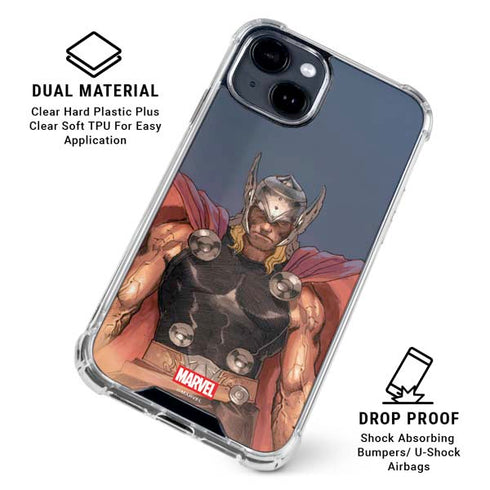 Marvel Thor God of Asgard iPhone 15 Plus Clear Case