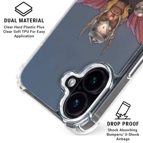 Marvel Thor God of Asgard iPhone 16 Clear Case