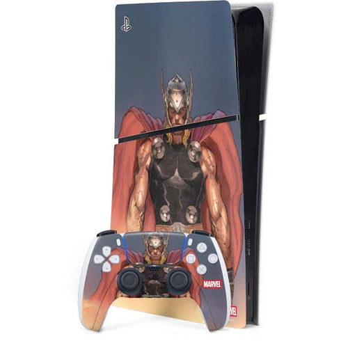 Marvel Thor God of Asgard PS5 Slim Digital Edition Bundle Skin