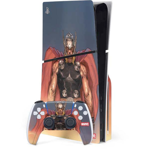 Marvel Thor God of Asgard PS5 Slim Disk Bundle Skin