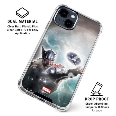 Marvel Thor Mighty Thor iPhone 15 Plus Clear Case