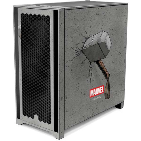 Marvel Thor Thor’s Hammer Mjolnir Corsair 4000D Tempered Glass Mid-Tower ATX Case Skin