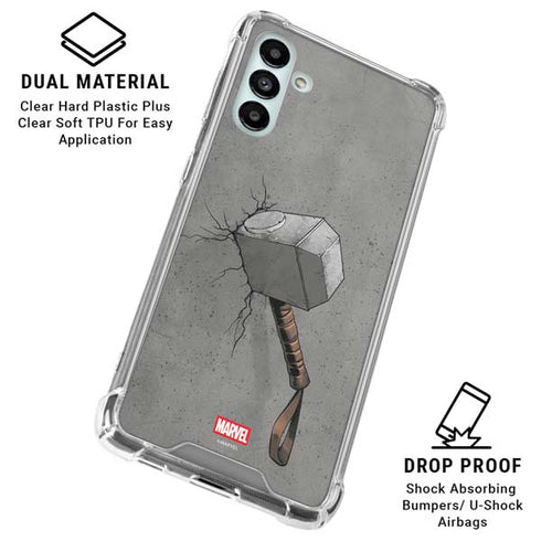 Marvel Thor Thor’s Hammer Mjolnir Galaxy A13 5G Clear Case