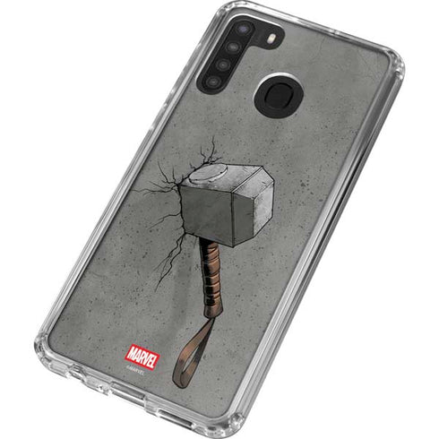 Marvel Thor Thor’s Hammer Mjolnir Galaxy A21 Clear Case